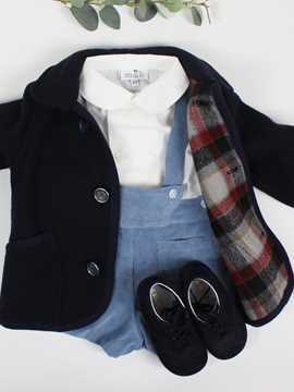Look medium blue corduroy bermuda