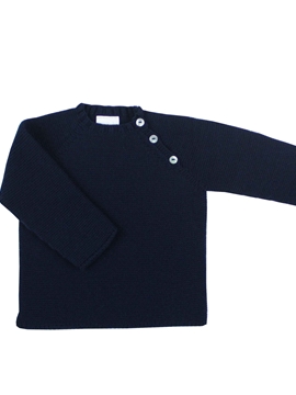 Jersey de punto azul marino