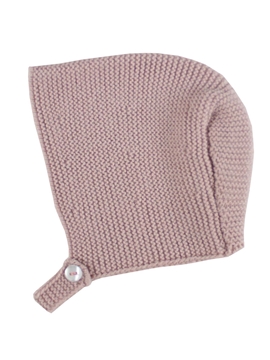 Pastel pink baby bonnet m&h