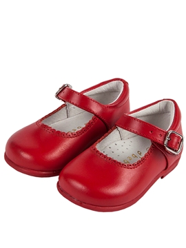 Zapato piel rojo mercedita