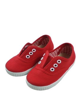 Loneta roja sin cordones