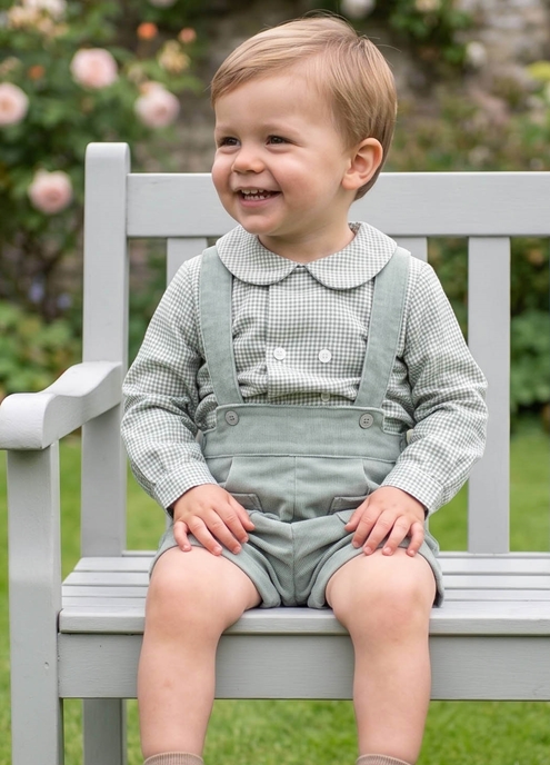 green baby plaid shirt