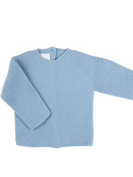 Jersey punto bobo azul de bebé