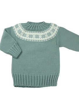 Jersey verde agua con greca blanca