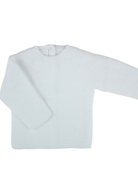 Jersey punto bobo blanco de bebé