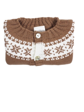 camel cardigan fretwork