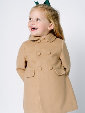 Camel buttons coat