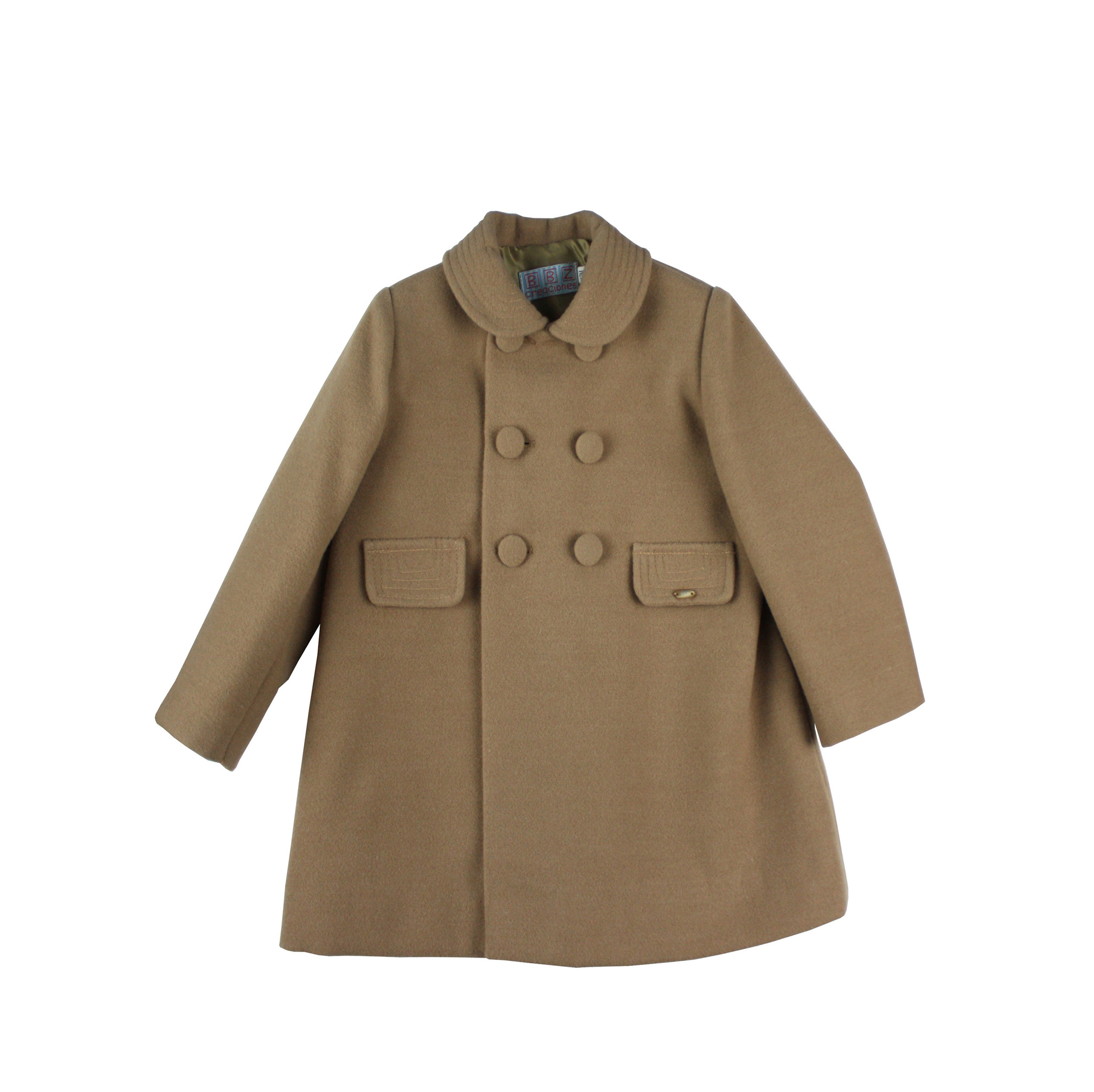 Camel coat lined and with buttons. Made 