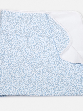 blue flowers swaddle