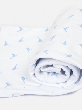 Blue brids swaddle blanket