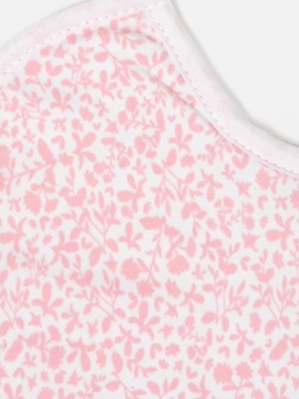big bib pink leaves