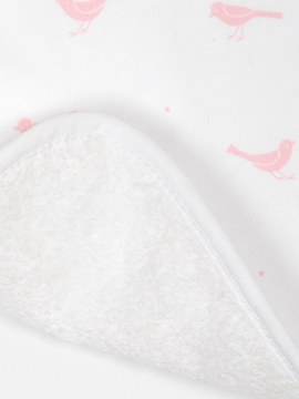 pink birds bib
