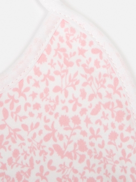 pink leaves bib