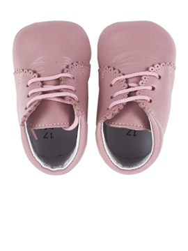 Badana bota rosa palo con cordones