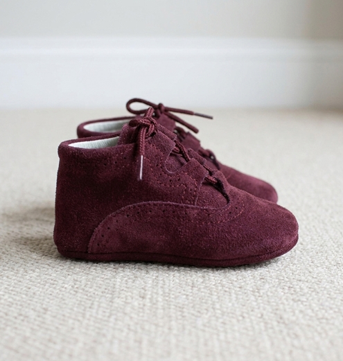 pram shoes burgundy