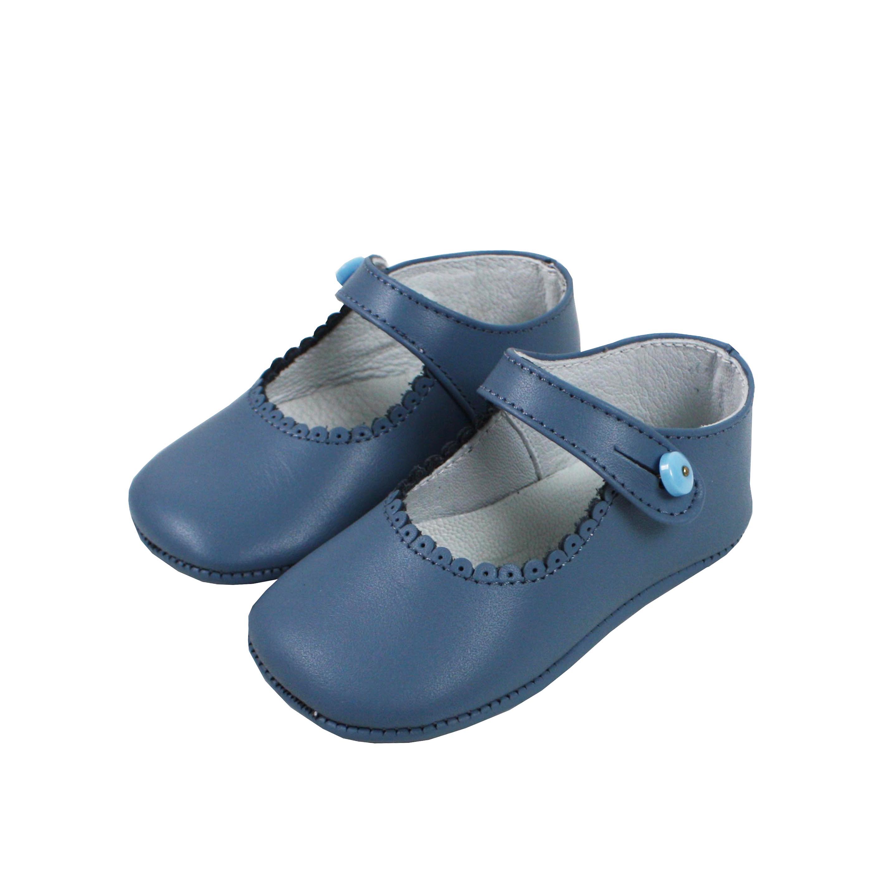 Mary Jane pram shoes medium blue