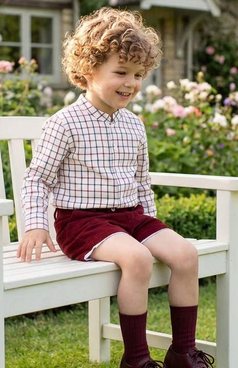burgundy corduroy bermuda