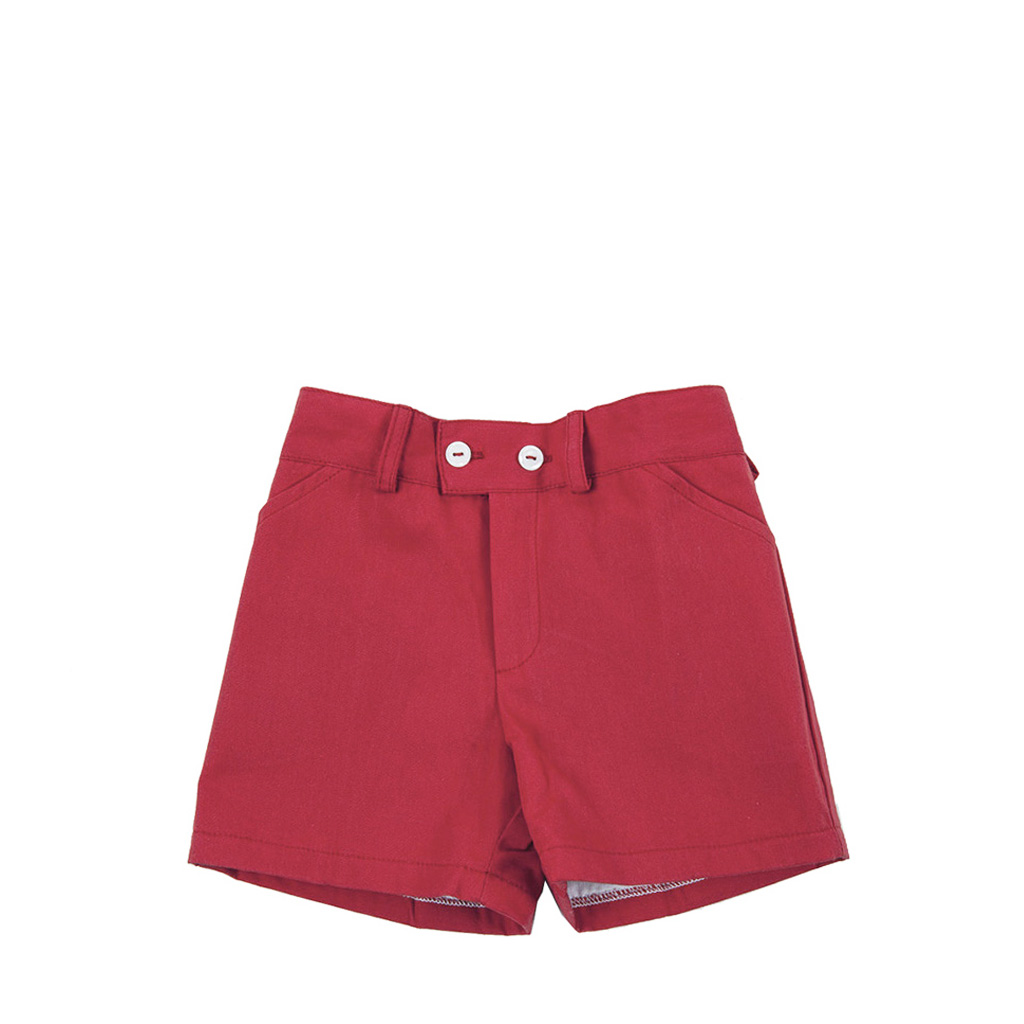 red baby boy shorts