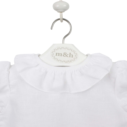 Baby blouse white linen