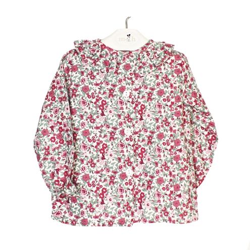 blusa estampada rosa verde