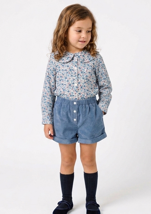 blouse girl blue pink
