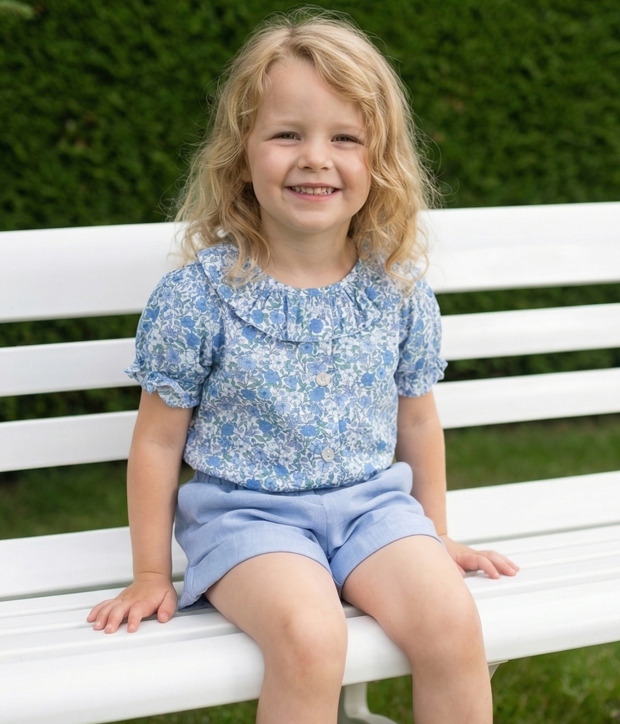 blue and green blouse girl