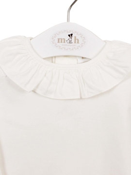 blusa volante manga larga cruda