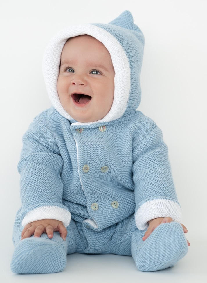 knit blue jumpsuit