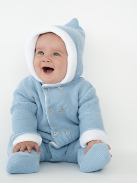 knit blue jumpsuit