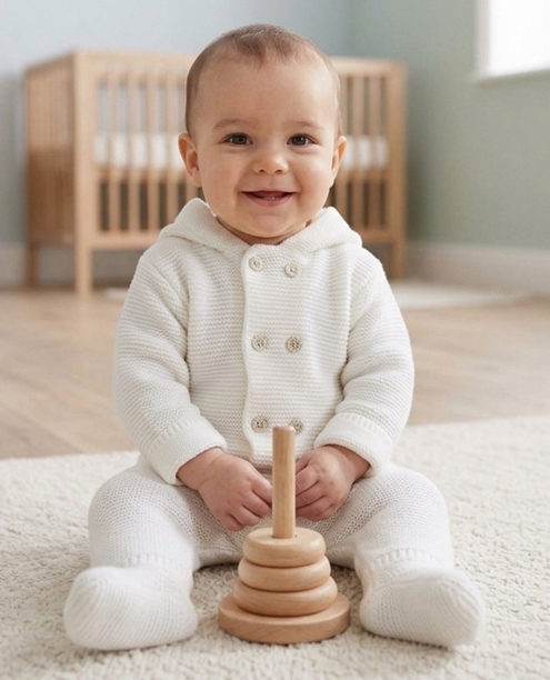baby knit white
