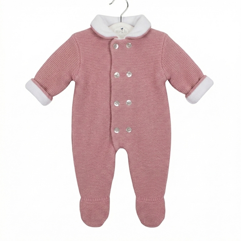 pastel pink knit baby