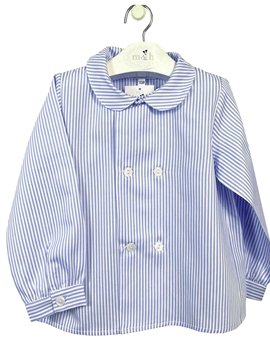 camisa doble botonadura rayaz azules