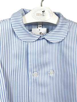 camisa doble botonadura rayaz azules
