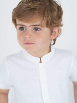 Camisa mao lino blanco