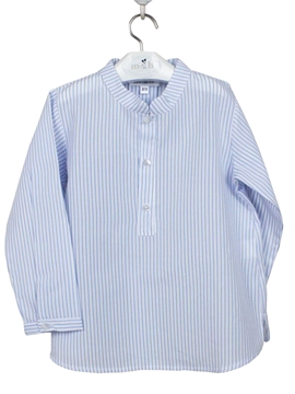 camisa mao rayas azule tres botones