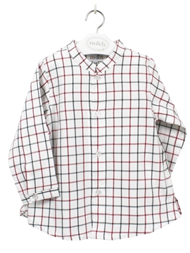Mao shirt green and burgundy
