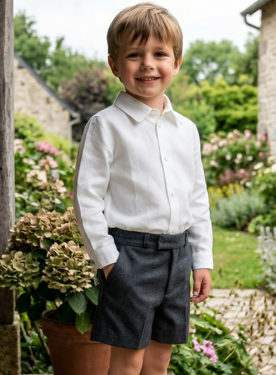 camisa niño cruda cuello