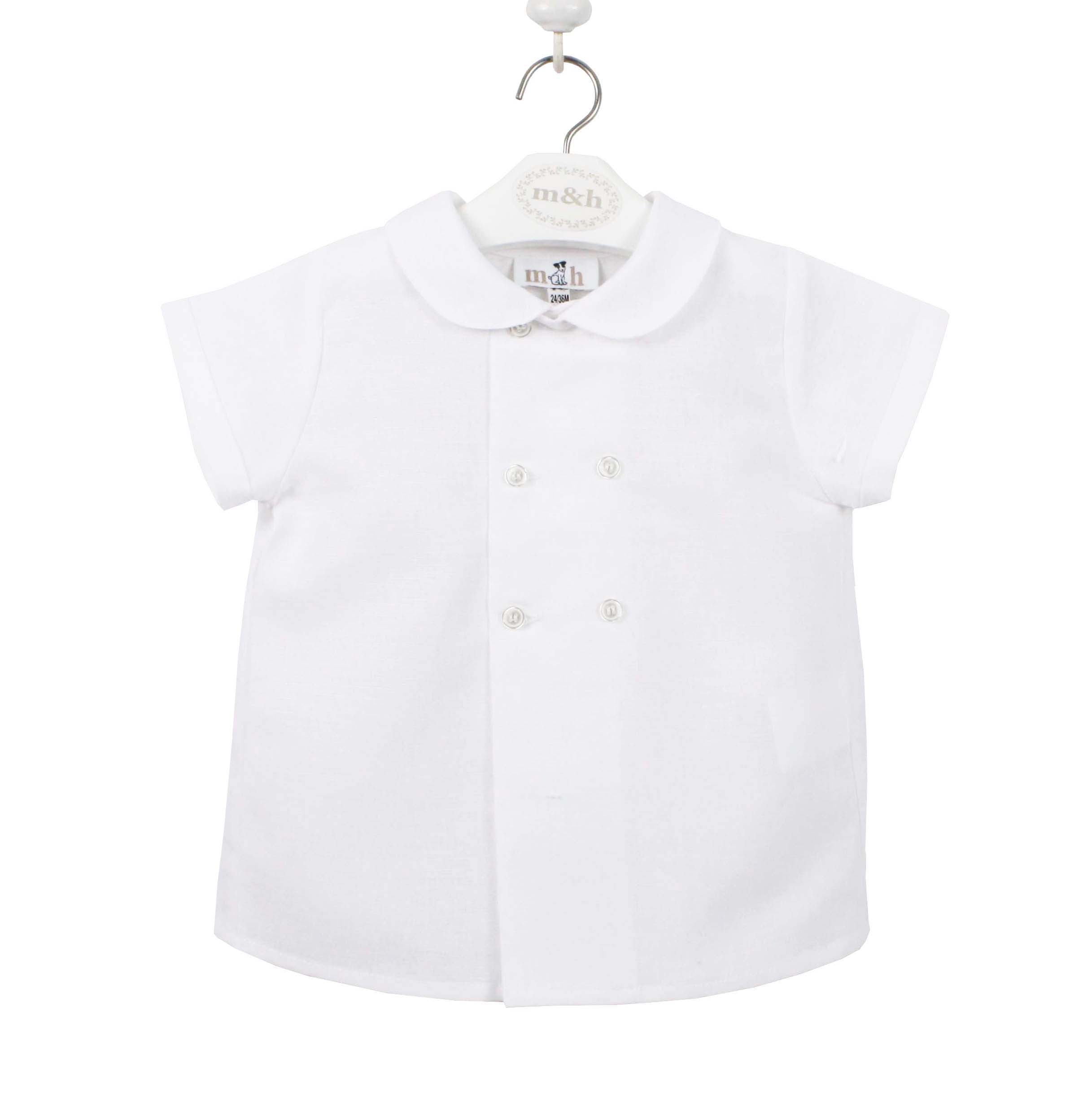 white linen outfit for baby boy
