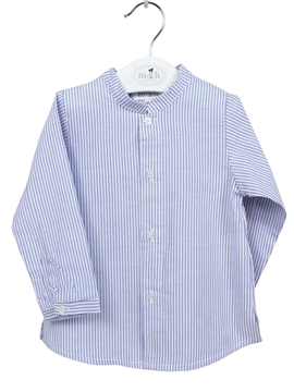 camisa raya azul
