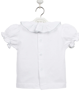 camiseta algodón blanca y gris