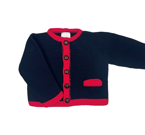 chaqueta austriaca marino y rojo