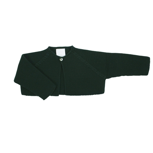 Chaqueta bebé corta verde botella m&h