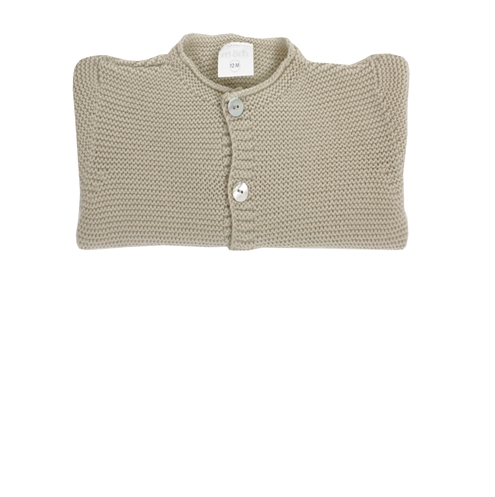 Chaqueta botones punto bobo arena
