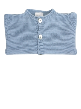 Blue knitted baby long cardigan m&h