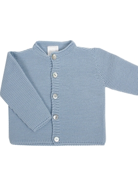 Blue knitted baby long cardigan m&h