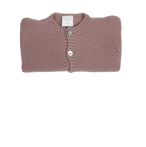 Chaqueta botones punto bobo rosa palo