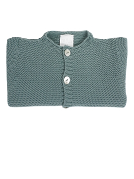 Chaqueta botones punto bobo verde agua