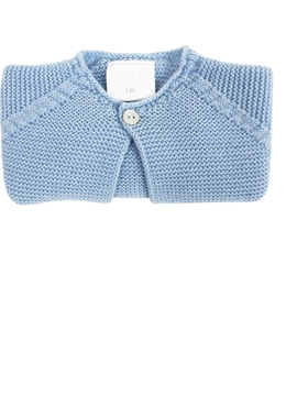 Blue thick knitted short baby cardigan m&h