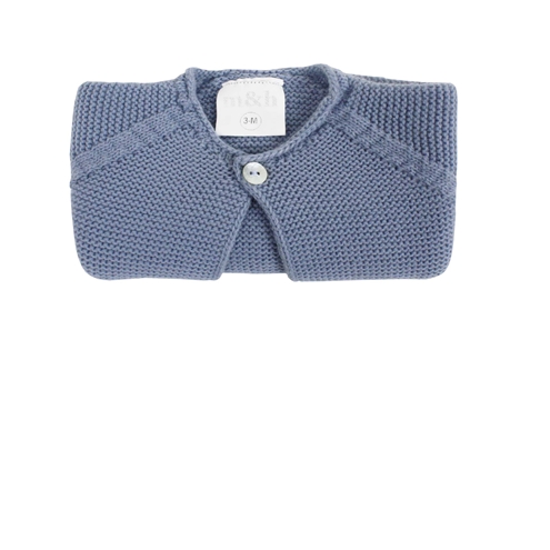 Chaqueta corta punto bobo azulón