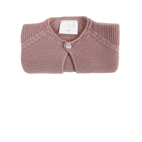 Chaqueta corta punto bobo rosa palo